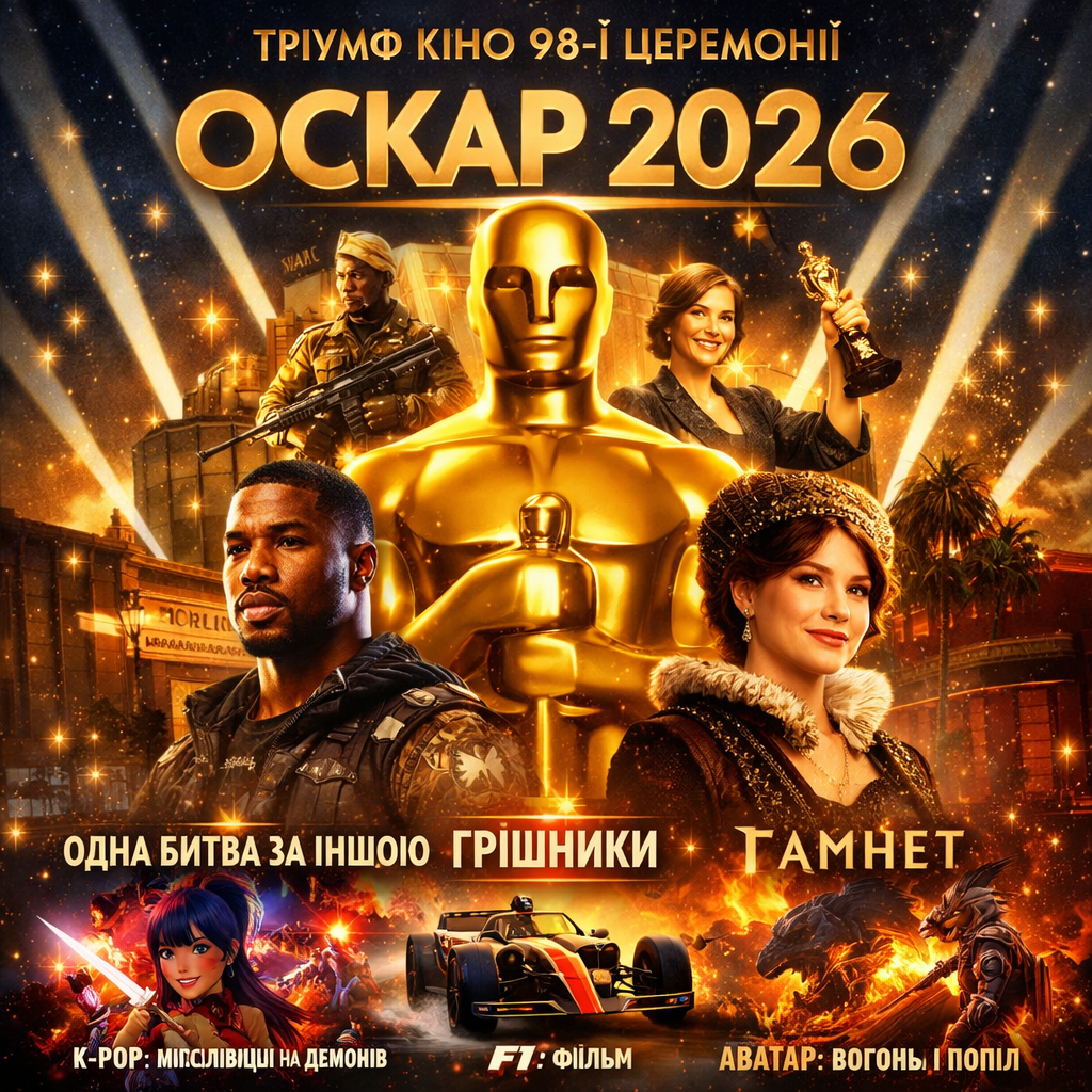 «Оскар-2026»: оголошено переможців 98-ї премії Американської кіноакадемії