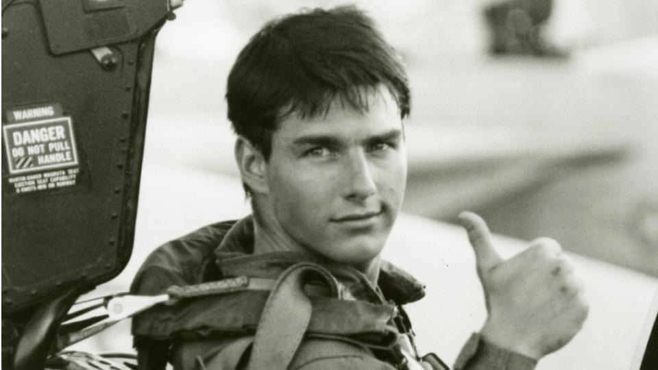 Том Круз у фільмі «Найкращий стрілець» (1986), також відомому як «Топ Ґан». Архівне зображення з офіційної ретроспективи студії.